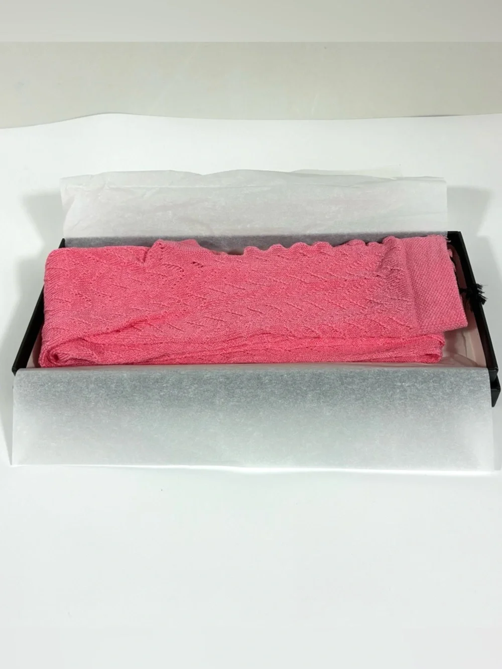 Gucci Chevron Knit Tights Pink Roseate Small NEW Box Included